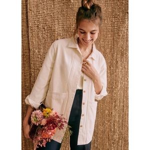 Sezane Cream Utility Jacket